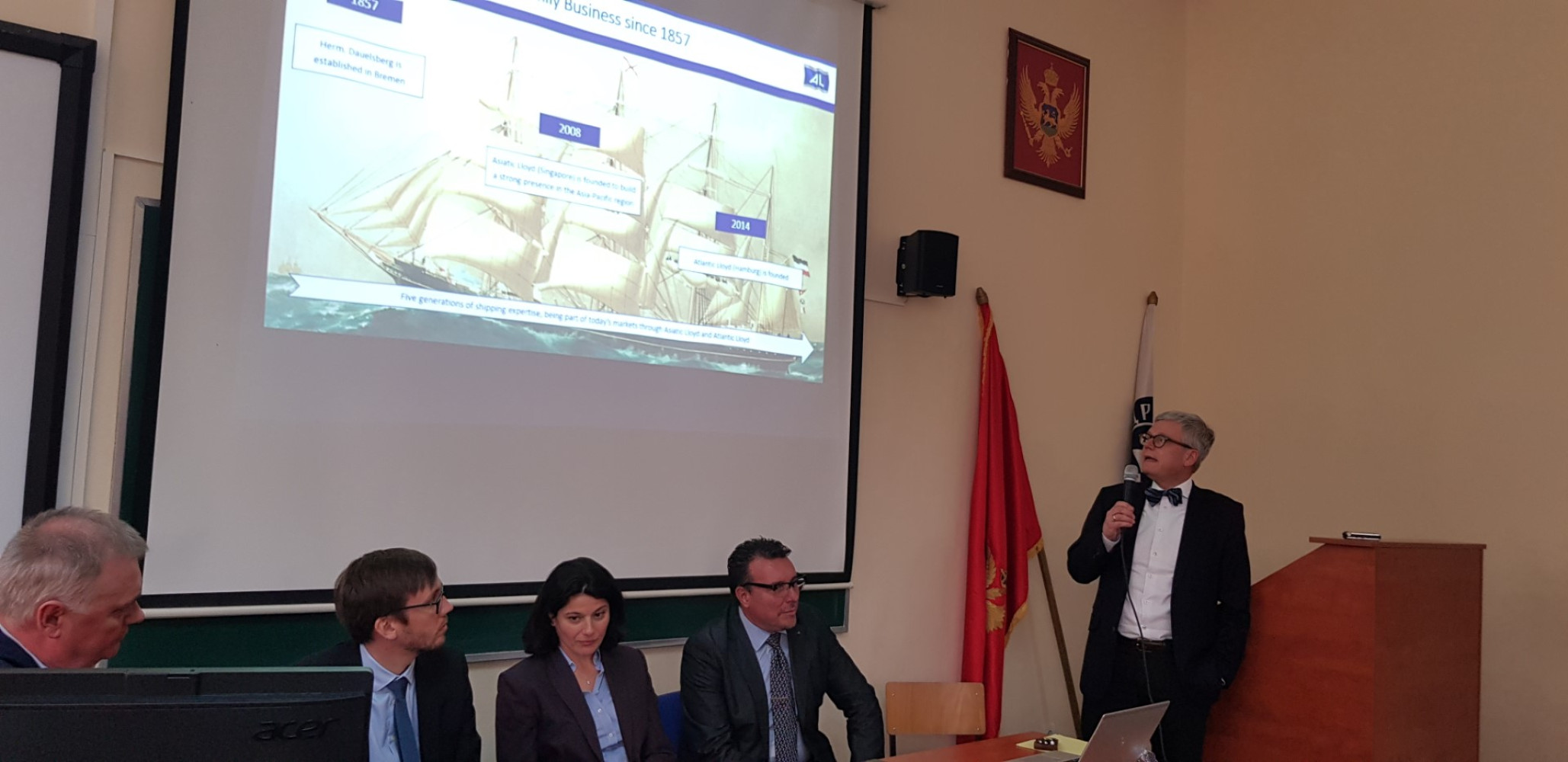 POMORSKI FAKULTET KOTOR      Održana prezentacija grupacije kompanija Asiatic Lloyd & Atlantic Lloyd iz Hamburga