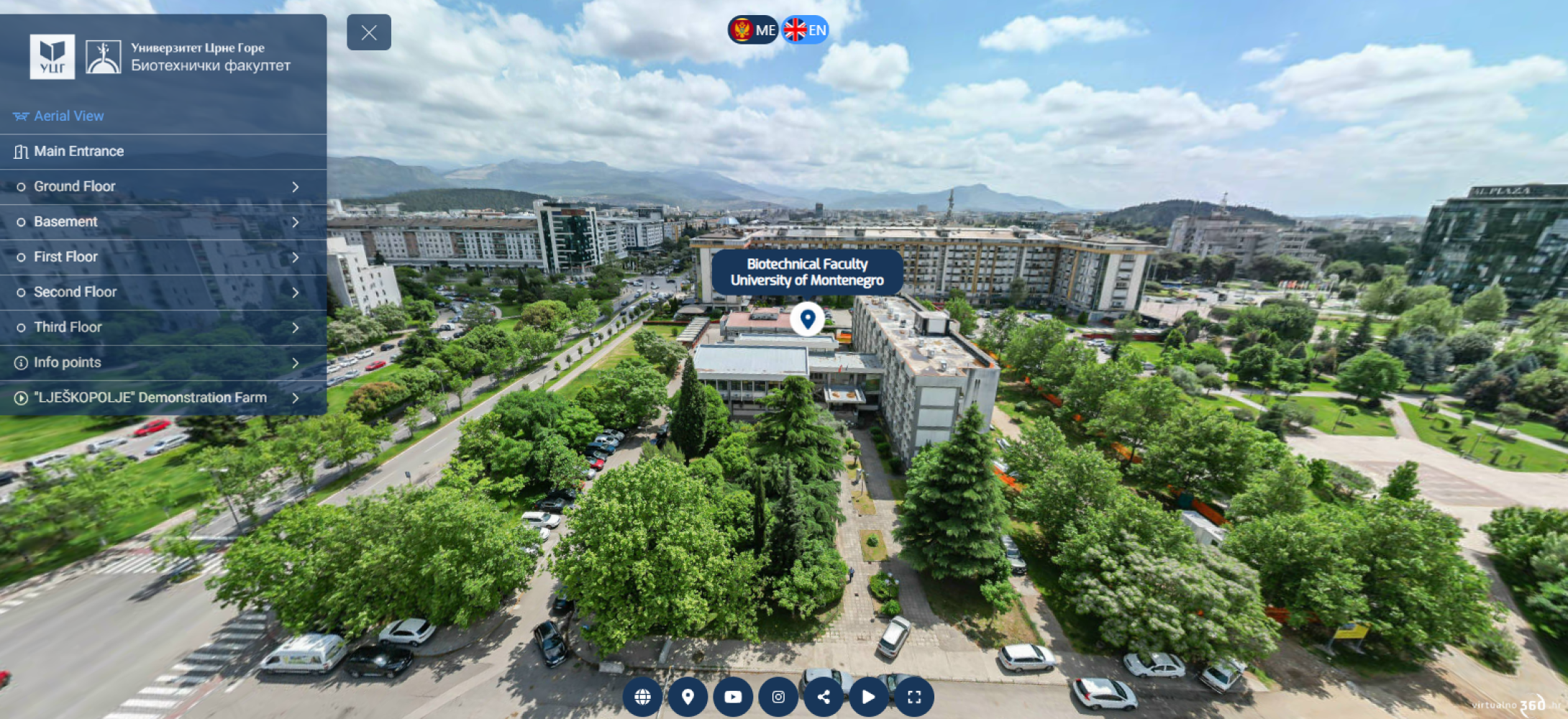 Virtuelna šetnja kroz Biotehnički fakultet UCG   LINK