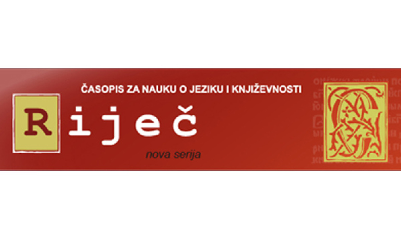 RIJEČ - Časopis za nauku o jeziku i književnosti